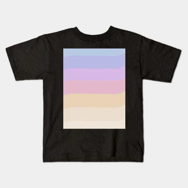 Colors of the sunrise, striped pattern Kids T-Shirt by marina63